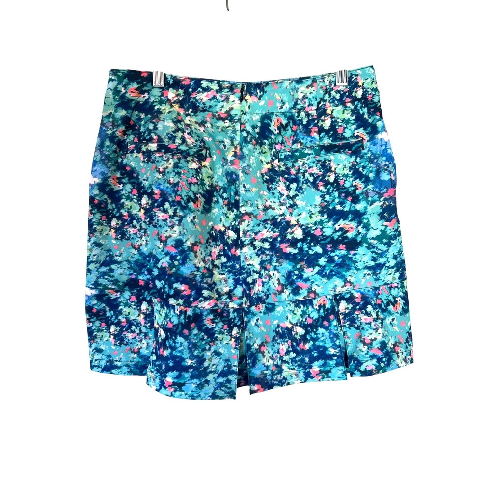 Lady Hagen Womens Blue Floral Golf Skort Size 6 Pleated Athletic Skirt Shorts - Picture 3 of 9